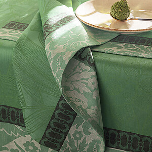 Le Jacquard Francais Escapade Tropicale Green Table Linens