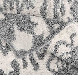 Kashwere Damask Stone Grey and Cream Throw Blanket