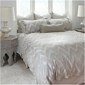 St Geneve Viva Grey Zig Zag Bedding