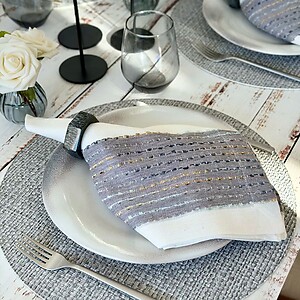 Bodrum Wicker Pebble Gray Round Easy Care Placemats - Set of 4 Bodrum Wicker Pebble Gray Round Easy Care Placemats - Set of 4