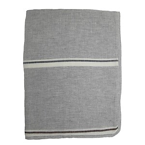Grey Striped Duvet Covers & Bedding. Ann Gish Linen Wool Stripe Grey