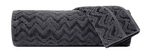 Missoni Rex 86 Dark Grey  Zig Zag Pattern Towels and Robes