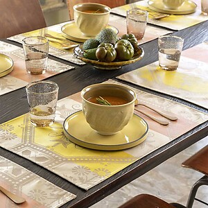 Le Jacquard Francais Hacienda Beige Cotton Table Linens