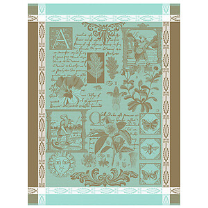 Le Jacquard Francais Herbier Blue Cotton Tea Towel