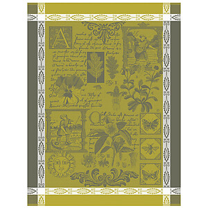 Le Jacquard Francais Herbier Green Cotton Tea Towel