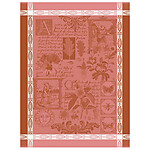 Le Jacquard Francais Herbier Pink Cotton Tea Towel