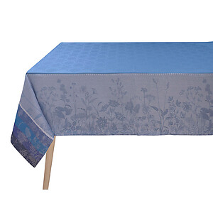 Le Jacquard Francais Instant Bucolique Blue Linen Table Linens