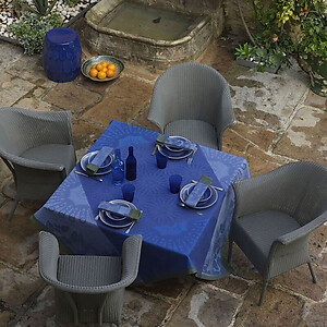 Le Jacquard Francais Jardin d'orient Blue Table Linens