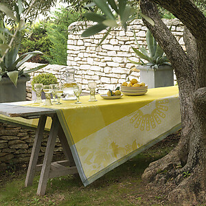 Le Jacquard Francais Jardin d'orient Yellow Table Linens