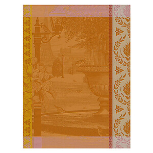 Le Jacquard Francais Jardin Parisien Orange Cotton Tea Towel