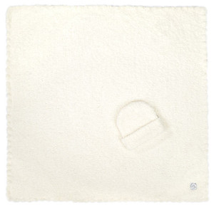 Kashwere Cream Baby Blanket with Cap