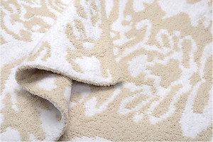 Kashwere Half Throw Blanket Damask Malt and Cream