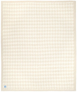 Kashwere Half Throw Blanket Houndstooth Malt and Cream