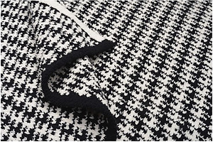 Kashwere Half Throw Blanket Houndstooth Black and Cream