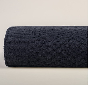 Black Basket Weave Throw Blanket - Kashwere 