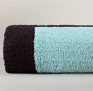 Tender Blue and Chocolate Brown Throw Blanket - Kashwere 