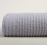 Light Gray Waffle Weave Throw Blanket - Kashwere 