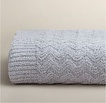 Kashwere Stone Light Gray Wave Throw Blanket