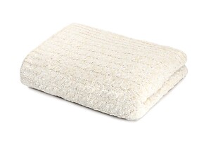 Kashwere Mini Cable Heather Throw Malt & White