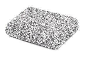 Kashwere Mini Cable Heather Throw Slate & White