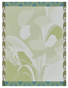 Le Jacquard Francais La Vie en Vosges Green Cotton Tea Towel