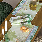 Le Jacquard Francais La Vie en Vosges Green Table Linens