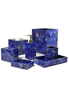 Mike + Ally Taj Blue Lapis Stone Bath Furnishings