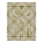 Le Jacquard Francais Legumes au Jardin Beige Cotton Tea Towel