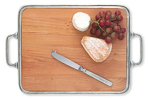 Match Pewter Medium Cheese Tray Cutting Board with Handles