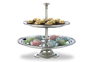 Match Pewter Toscana Two-Tier Centerpiece