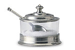 Match Pewter Jam Pot w/ Spoon