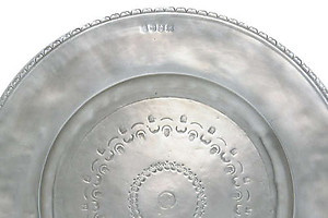 Match Pewter Engraved Round Platter