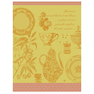 Le Jacquard Francais Macarons Mango Cotton Tea Towel