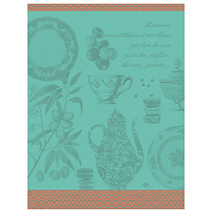 Le Jacquard Francais Macarons Mint Cotton Tea Towel