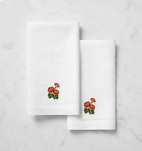 Sferra Fiorenza Floral Linen Guest Towels