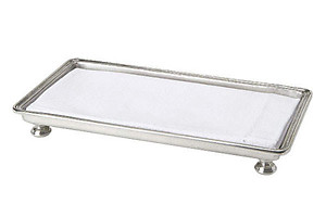 Match Italian Pewter Footed Guest Towel Tray