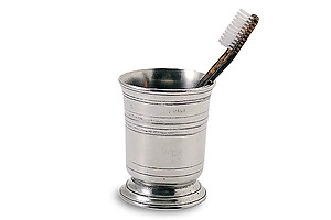 Italian Pewter Toothbrush Cup by Match Pewter