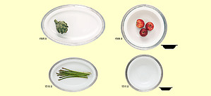 Match Italian Pewter White Convivio Tableware