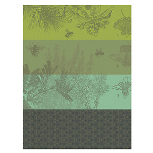 Le Jacquard Francais Miel de Fleurs Green Cotton Tea Towel