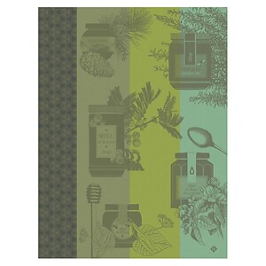 Le Jacquard Francais Miel en Pot Green Cotton Tea Towel