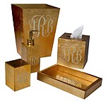 Mike & Ally Eos Gold Monogram Bath & Vanity Collection