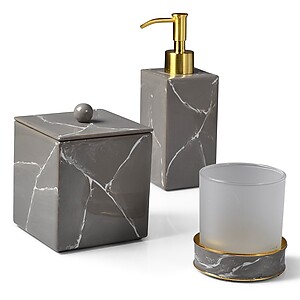 Mike & Ally Marbleous Coffee and Gold Bath & Vanity Collection