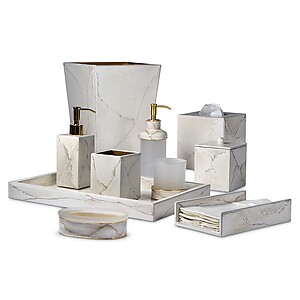 Mike & Ally Marbleous Oatmeal and Gold Bath & Vanity Collection