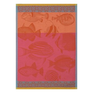 Le Jacquard Francais Moorea Coral Cotton Tea Towel