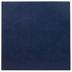 Bodrum Tanner Navy Blue Square Faux Leather Placemats - Set of 4