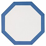 Bodrum Bordino Periwinkle Blue Antique White Octagon Easy Care Place Mats - Set of 4
