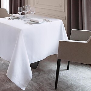 Le Jacquard Francais Custom Cotton Tablecloths - Offre White