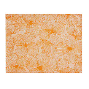 Le Jacquard Francais A la Carte Fleurs Papillons Orange Coated Placemats