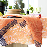 Le Jacquard Francais Escapade Tropicale Orange Table Linens