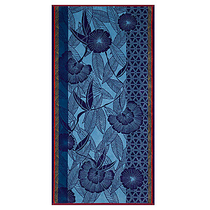 Le Jacquard Francais Orinoco Blue Beach Towel